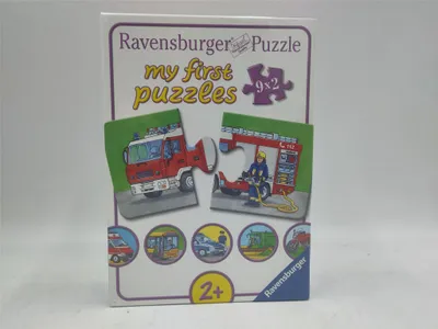 Produktbild von 9 x 2 Teile Ravensburger Kinder Puzzle my first puzzles Einsatzfahrzeuge 07332