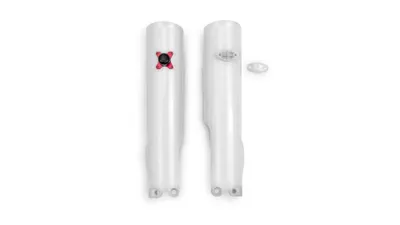 Produktbild von Ufo Kt05015-042 Holeshot Gabelprotektoren Weiß  Weiß One Size