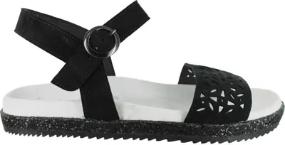 Produktbild von GABOR Damen Sandalen aus schwarzem Leder mit flachem Absatz 39