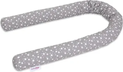 Produktbild von babybay Nestchenschlange Piqué passend für alle Modelle, taupe Sterne weiß