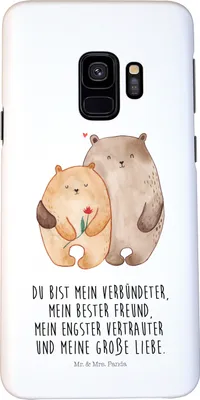 Produktbild von Mr. & Mrs. Panda Samsung Galaxy S9 Handyhülle Bären Liebe - Weiß - Geschenk, Freund, Umarmung, Kuscheln, Hülle, Verknallt, Handy Case, Hochzeitstag, Schutzhülle, Cover