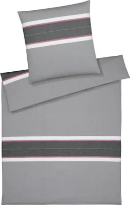 Zdjęcie produktu dla elegancka pościel z miękkiej flaneli Whitman antracyt 155x220 cm + 80x80 cm