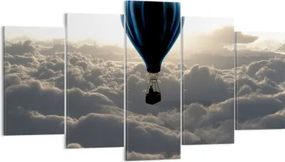 Produktbild von Bild auf Leinwand - Leinwandbild - Wolke Ballon Himmel - 160x85cm - Wand Bild - Wanddeko - Leinwanddruck - Bilder - Kunstdruck - Wanddekoration - Leinwand bilder - Wandkunst - EA160x85-3577