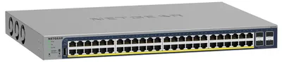 Produktbild von NETGEAR GS752TP, Managed, L2/L3/L4, Gigabit Ethernet (10/100/1000), Power over Ethernet (PoE), Rack-Einbau, 1U