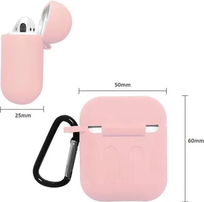 Image de Étui "Adapté" pour Apple AirPods – Compatible avec les AirPods 1 et 2 – Étui souple – Rose – Coque de protection