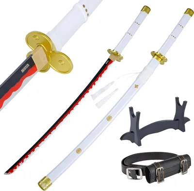Image de Bambou Anime Katana Cosplay Epée, Katana Inspiré Roronoa Zoro One Piece Epée 105cm 41 pouces une variété JT10661W
