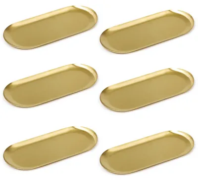 Produktbild von Set aus 6 dekorativen goldenen Schalen aus Edelstahl