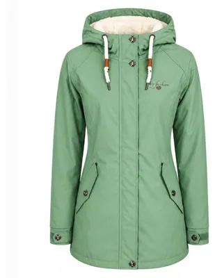 Produktbild von Dry Fashion Damen Regenmantel Malmö Fleece-Futter in Lindgrün, Größe 44