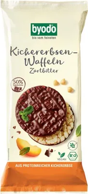 Produktbild von Kichererbsenwaffeln - Zartbitter 65g 6er Pack