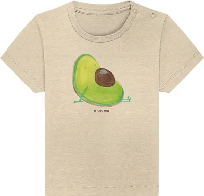 Produktbild von Mr. & Mrs. Panda  T-Shirt Avocado Schwangerschaft 0. - 6. Monat - Natural Raw - Geschenk, Liebe, Geburt, Baby Oberteil, Organic, Babyshirt, Kinder, Schwanger, Shirt