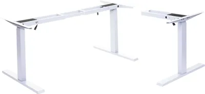 Produktbild von Gestell MCW-D40, variables Tischgestell für Eck-Schreibtisch, elektrisch höhenverstellbar Memory 45kg  weiß