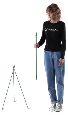 Obrázok produktu pre Držiak na rastliny do záhrady – kužeľové tyče na paradajky, opora pre popínavé rastliny – oceľ, 75 cm – trojuhlová rukoväť – sada 10 kusov – zelená