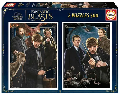 Zdjęcie produktu dla Puzzle 2x500 elementów „Fantastyczne zwierzęta” Educa 19492