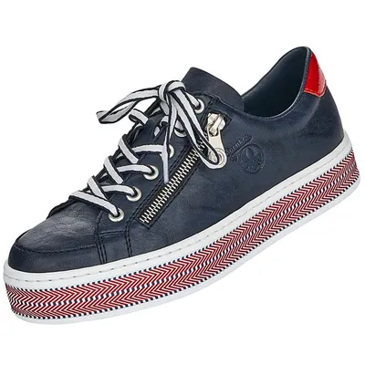Produktbild von Rieker Damen Sneaker low blau/rot