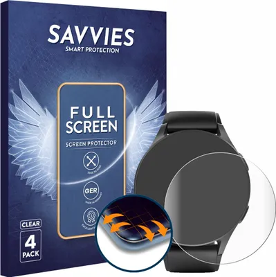 Produktbild von 4x Savvies Fullscreen Schutzfolie für Hama 8900 (42 mm) Displayschutz Folie Fullcover Klar Transparent