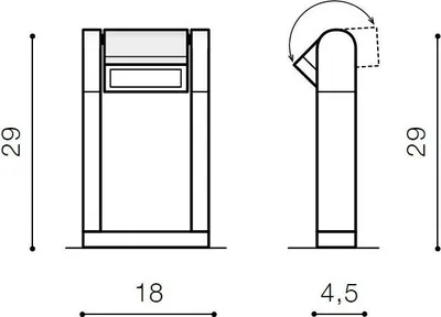Zdjęcie produktu dla Lampa zewnętrzna słupek ogrodowy LED 8W FRAME AZ4307 Azzardo