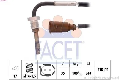 Produktbild von FACET 22.0193 Abgastemperatursensor für VW Caddy III Kombi (2KB, 2KJ, 2CB, 2CJ) M14x1,5