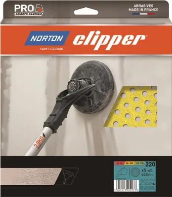 Produktbild von Norton Clipper Giraffenschleifscheiben 225mm G131 Multi-Air Lochung 5er VE G220