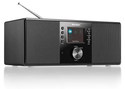 Produktbild von Karcher DAB 5000+ Digitalradio (DAB+ / UKW-RDS, AUX-IN, Bluetooth, Wecker mit Dual-Alarm) schwarz