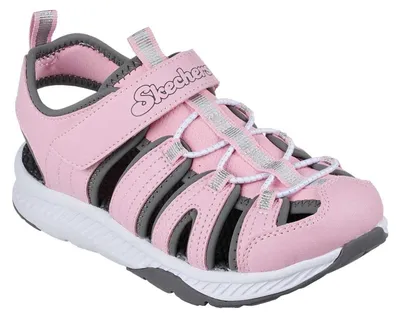 Produktbild von Skechers - Ausschnitt Sandalen für Mädchen, Geschlossener Zeh, Flach GT30491 (28 EU) (Pink/Grau)