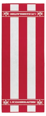 Produktbild von FCK Duschtuch 1. FCK gestreift rot/weiss