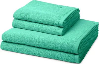 Produktbild von Ross Vita 2 X Handtuch 2 X Duschtuch im Set Walkfrottee aus Baumwolle 520 g/m², Flauschig weich saugstark und pflegeleicht, Gewebte Bordüre mit Logo Stickerei