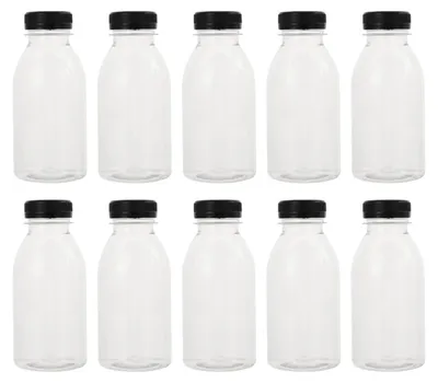 10er-Pack quadratische Kunststoffbehälter 300 ml transparent