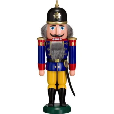 Produktbild von Seiffener Volkskunst - Nussknacker Soldat blau, 37 cm