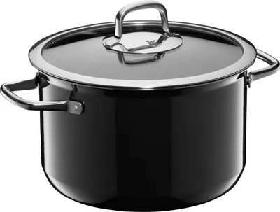 Image de WMF Fusiontec Compact Kochtopf mit Glasdeckel, 24 cm, Black 3201111565 4000530730718