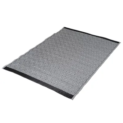 Produktbild von Bo-Camp 4271010, Polypropylen (PP), Schwarz, Weiß, Muster, 1800 mm, 1200 mm, 850 g