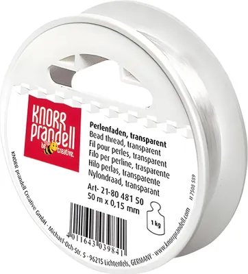 Immagine prodotto di KNORR prandell 218048150 Filo per perline trasparente 50 m Ø 0,15 mm trasparente