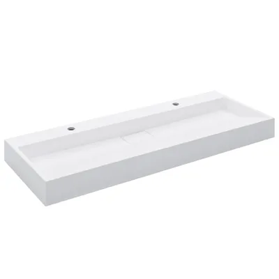 Immagine prodotto di vidaXL Lavabo 120 x 46 x 11 cm Fusione minerale/marmo bianco