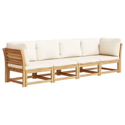 Produktbild von 4-tlg. Garten-Lounge-Set mit Kissen Massivholz Akazie