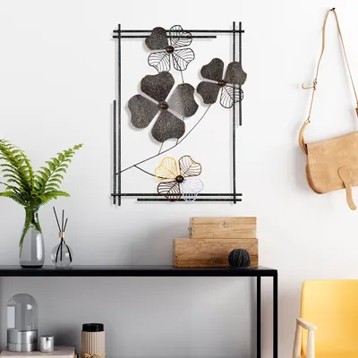 Obrázek produktu pro Wallity, Shannan 2, Dekorativní kovový doplněk na zeď, 100 % KOV, Vícebarevná, 50 x 70 x 4 cm