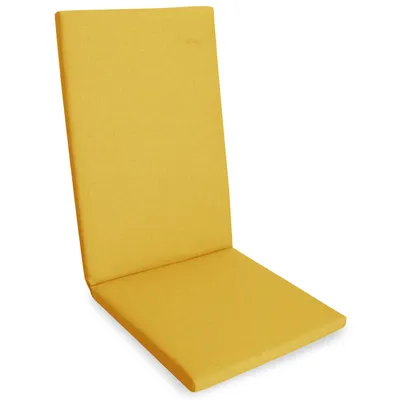 Produktbild von Herlag Sunny Hochlehner-Auflage 123x50x4 cm – wetterfest, wasserfest & UV-beständig – waschbarer Bezug mit Reißverschluss – Senfgelb
