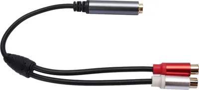 Image de câble splitter 6,35 mm, boîtier métallique, plaqué or, adaptateur double canal femelle vers 2 mâles pour amplificateurs, mixeurs, haut-parleurs