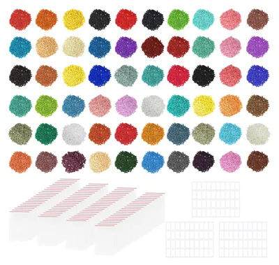 Produktbild von HANDI STITCH Diamond Painting Steine (60.000er Pack) - 60 Farben/1000 St. per Farbe - Diamond Painting Steine nachkaufen - Diamond Painting Steine