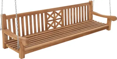Produktbild von CLP Schaukelbank Farm Teakholz wetterfest mit Befestigungsmaterial teak 240 cm