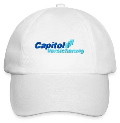 Produktbild von Spreadshirt Stromberg Gesticktes Logo Der Capitol Versicherung Baseballkappe, One size, Weiß/Weiß