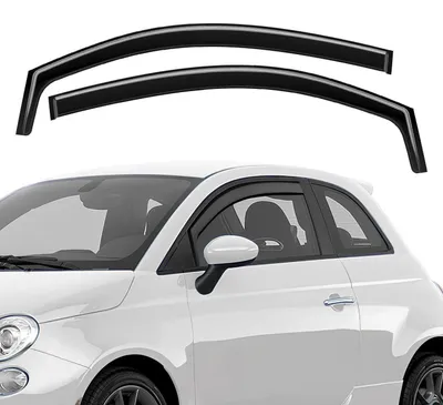 Immagine prodotto di Deflettori per finestrini per Fiat 500 / Abarth, dal 2007 al 2024, 2 pezzi, colore nero