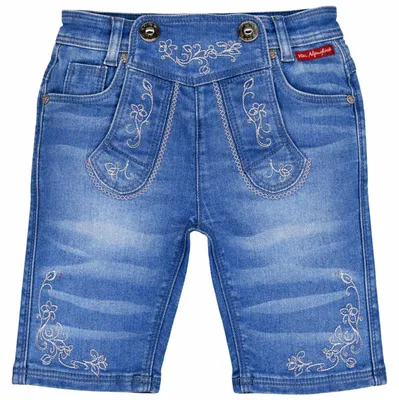 Produktbild von BONDI Mädchen Trachten Jeans Bermuda Hose 26087 | Blue Denim Größe: 128
