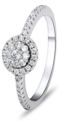 Produktbild von Schöner silberner Ring mit Zirkonen RI029W - Kreislauf: 56 mm