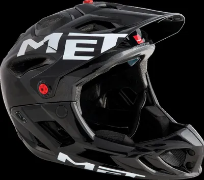 Produktbild von MET Fullface Helm Parachute , schwarz, S