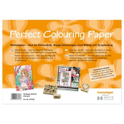 Produktbild von transotype Perfect Colouring Paper - 250 g/m² - DIN A4 - 50 Blatt