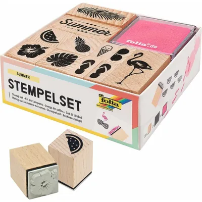 Produktbild von Folia 31101, Stempel-Set für Kinder, Holz