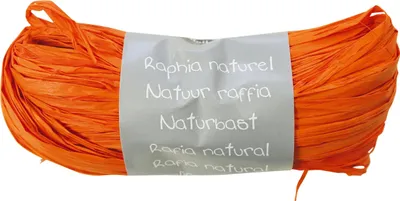 Produktbild von Clairefontaine 8x Geschenkband aus natürlichem Bast 50g - Orange 196058C