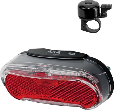 Image de AXA Riff Steady 80 mm/vélo électrique 6 V feu arrière éclairage réflecteur avec 1 sonnette de vélo incluse