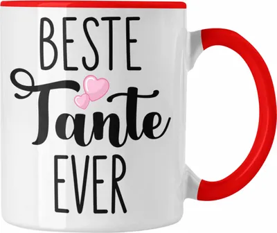 Produktbild von Trendation - Beste Tante Ever Tasse Geschenk Geburtstag Weihnachten Lustig Geschenkideen von Nichte (Rot)