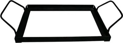 Zdjęcie produktu dla Tacka pod deskę płytę solną z uchwytami, metalowa na grillla, do piekarnika, 21 x 45 cm, czarna