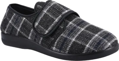 Produktbild von GBS Med - Herren Hausschuhe "Gerald Classic", Kariert FS9722 (43 EU) (Schwarz)